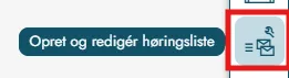 Opret og rediger høringsliste
