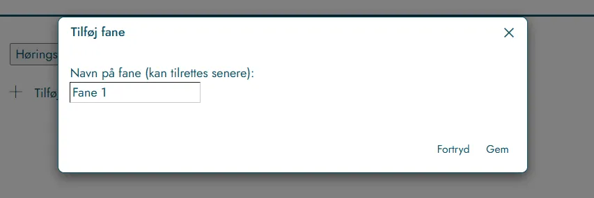 Navngiv fane og gem