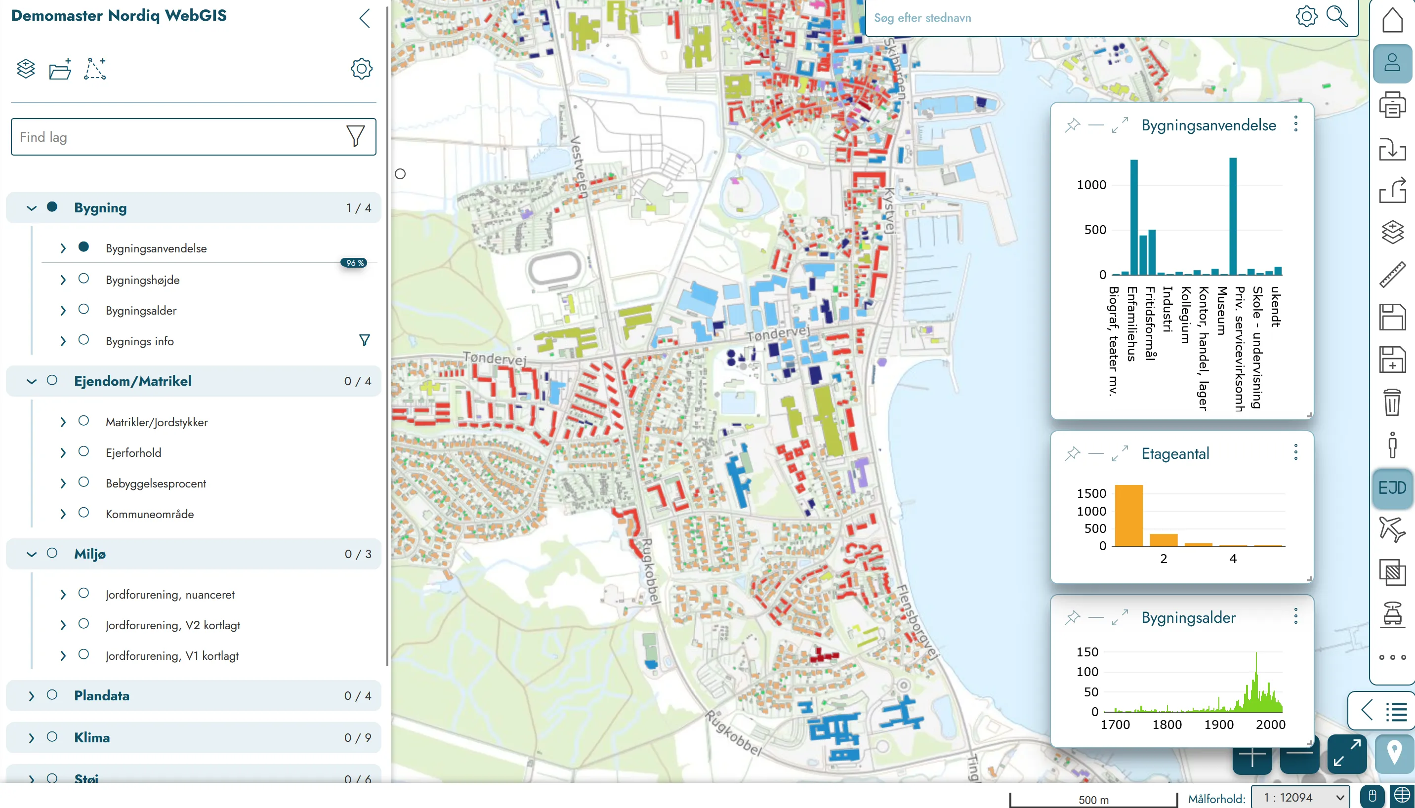 Nordiq WebGIS med kort, lagoversigt og widgets